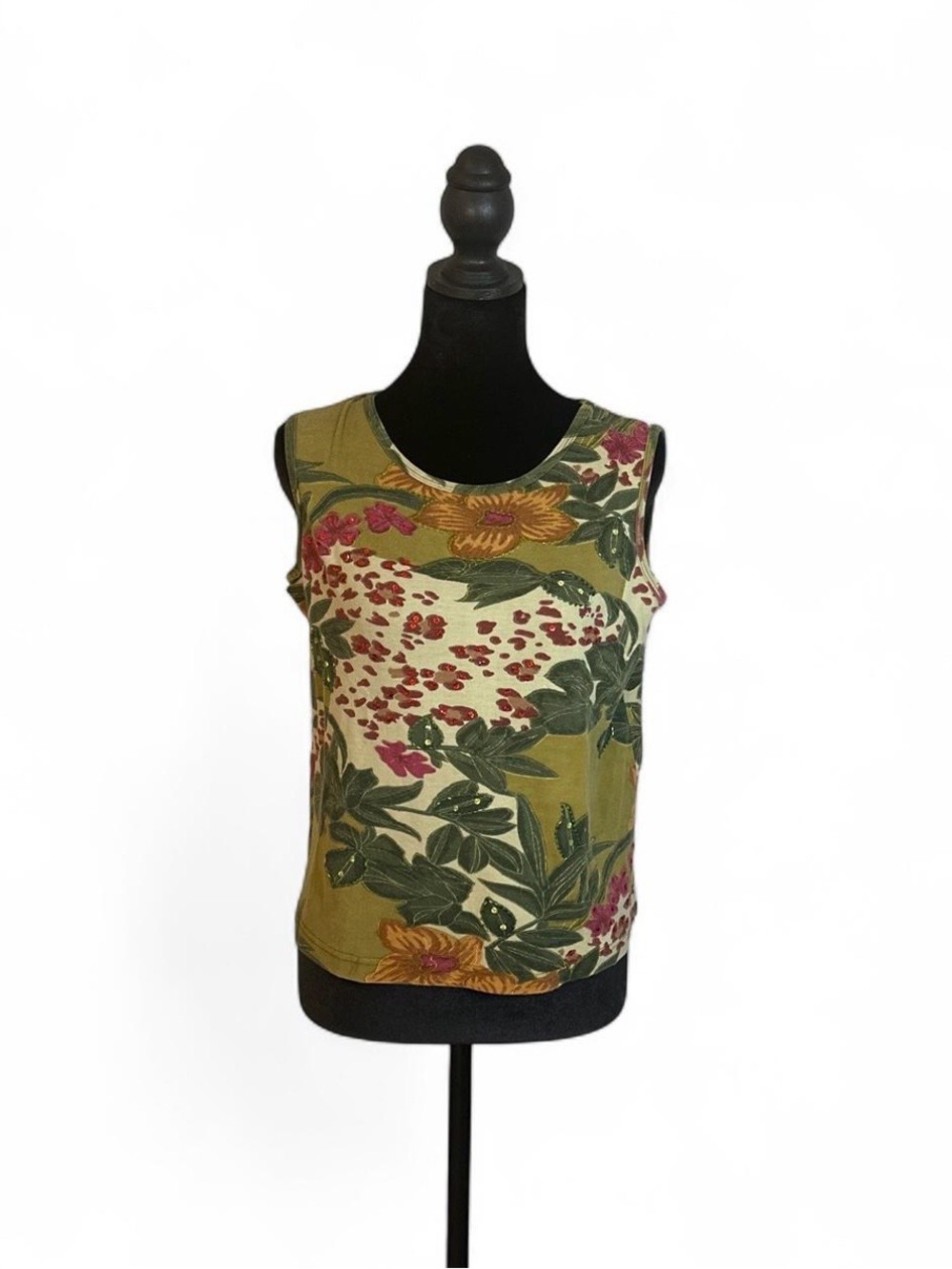 Vintage 90s Jane Ashley Floral Tank Top Cottagecore